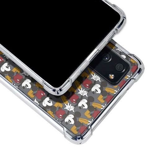 Disney Mickey Mouse Vintage Pattern Galaxy S20 FE Clear Case